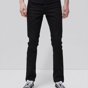 Men’s Slim Nudie Jeans Grim Tim Black Ring , 32/32